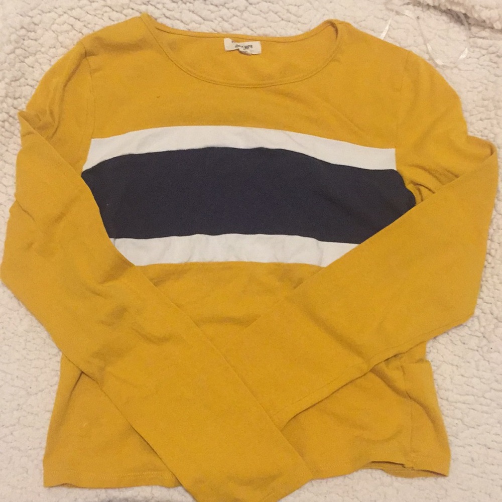 Mustard colored long sleeve shirt